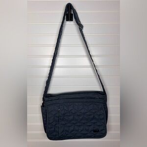 lug Navy Quilted Shoulder Bag
